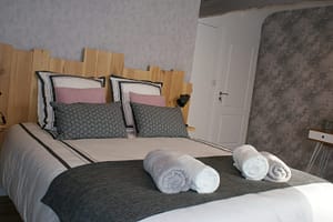 Chambre d'hôtes Ti Lann - Chambre cosy avec salle de bain et toilette indépendants équipée d'une tv